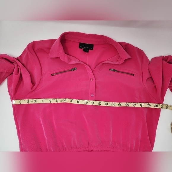 Attention Women's Hot Pink Lightweight Elastic Waist Dress‎ Size Large - Picture 9 of 15
